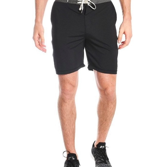 Men's Black Drawstring Shorts - Picture 1 of 14